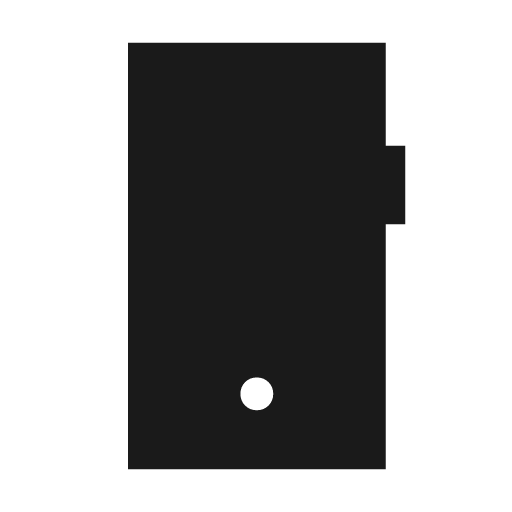 Mobile 2 sharp icon, sharp-cornered style, from Material Symbols Light