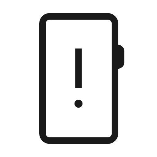 Mobile alert outline icon, outline style, from Material Symbols Light