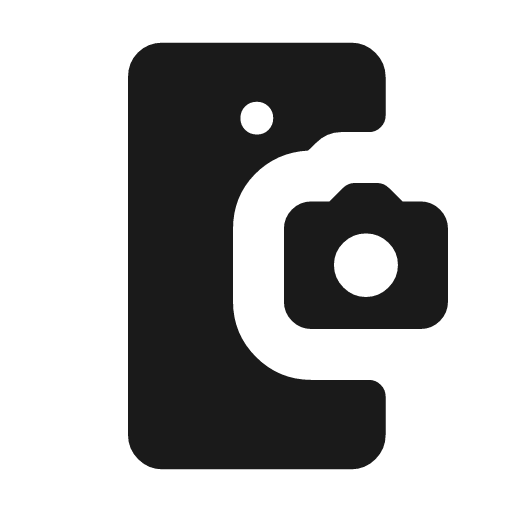 Mobile camera rounded icon, rounded style, from Material Symbols Light