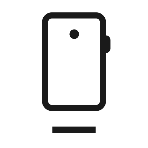 Mobile dock outline icon, outline style, from Material Symbols Light