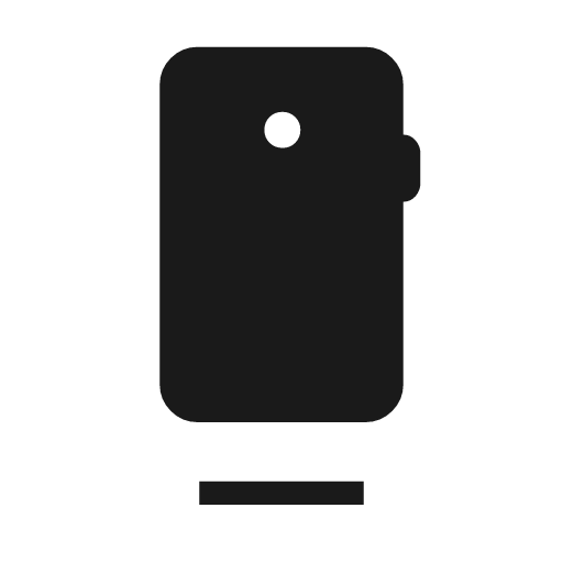 Mobile dock icon, solid style, from Material Symbols Light