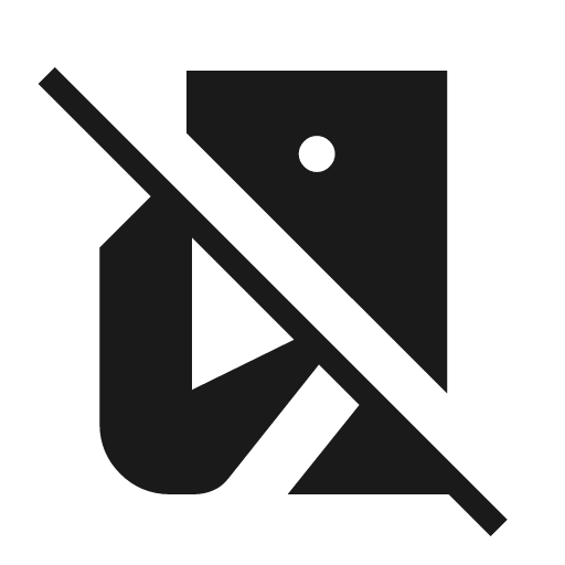 Mobile hand left off sharp icon, sharp-cornered style, from Material Symbols Light
