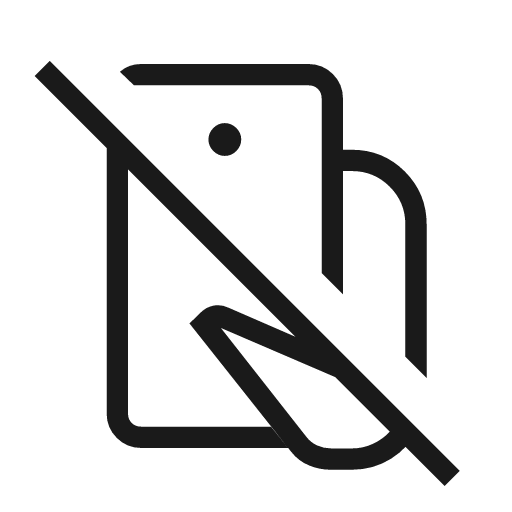Mobile hand off outline icon, outline style, from Material Symbols Light
