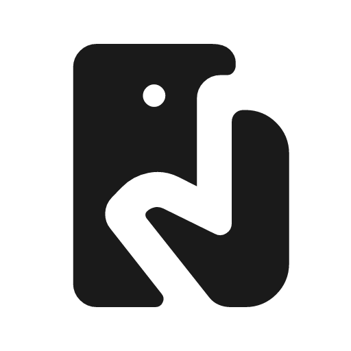 Mobile hand rounded icon, rounded style, from Material Symbols Light