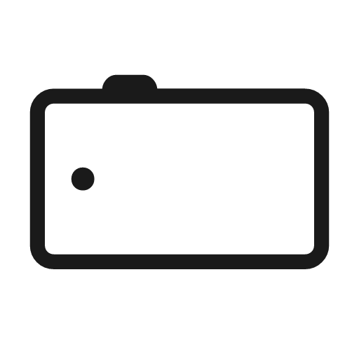 Mobile landscape outline icon, outline style, from Material Symbols Light