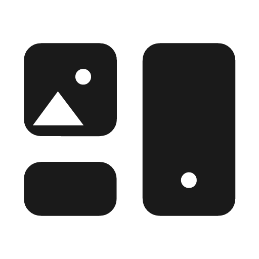 Mobile layout icon, solid style, from Material Symbols Light