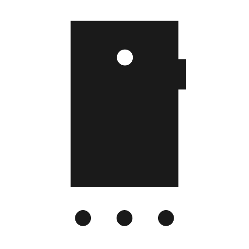 Mobile menu sharp icon, sharp-cornered style, from Material Symbols Light
