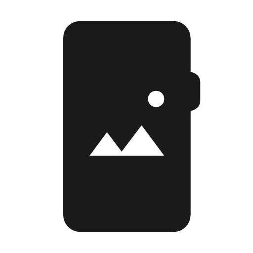 Mobile screensaver icon, solid style, from Material Symbols Light