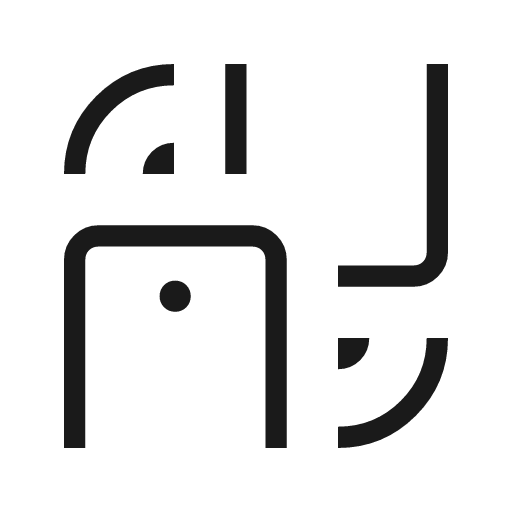 Mobile tap outline icon, outline style, from Material Symbols Light