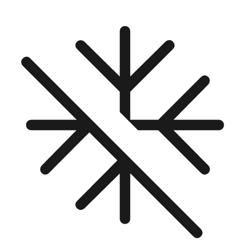 Mode cool off icon, solid style, from Material Symbols Light