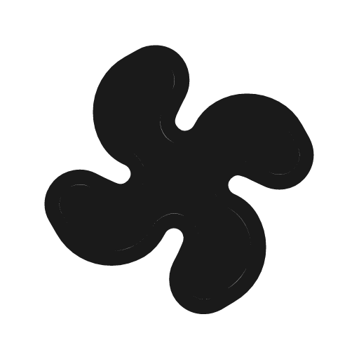 Mode fan 2 icon, solid style, from Material Symbols Light