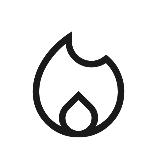 Mode heat outline icon, outline style, from Material Symbols Light