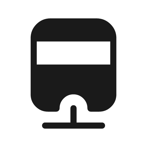 Monorail rounded icon, rounded style, from Material Symbols Light