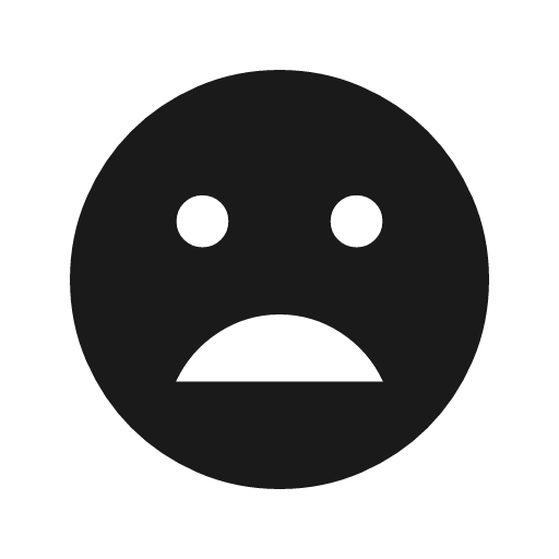 Mood bad icon, solid style, from Material Symbols Light