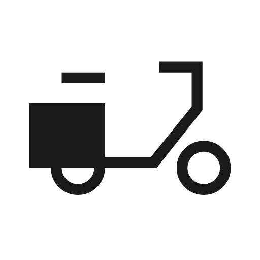 Moped sharp icon, sharp-cornered style, from Material Symbols Light