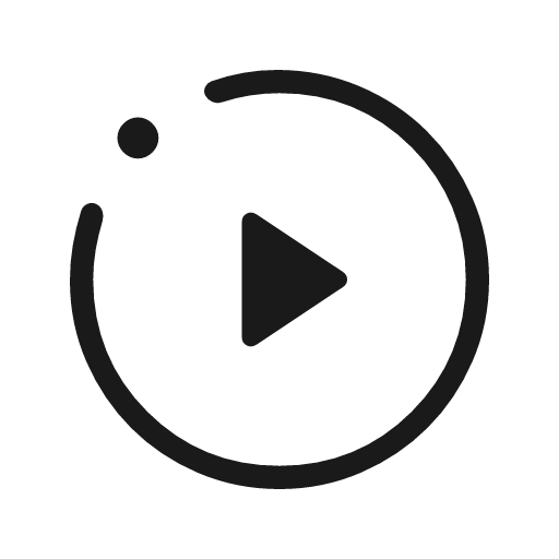Motion play outline rounded icon, rounded style, from Material Symbols Light