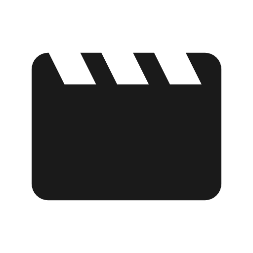 Movie icon, solid style, from Material Symbols Light