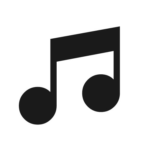 Music note 2 icon, solid style, from Material Symbols Light