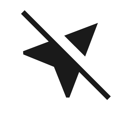 Near me disabled icon, solid style, from Material Symbols Light