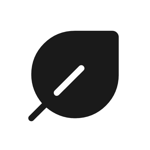 Nest eco leaf rounded icon, rounded style, from Material Symbols Light