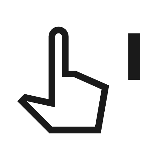 Nest wake on press outline sharp icon, sharp-cornered style, from Material Symbols Light