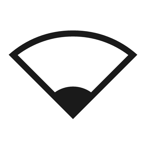 Network wifi 1 bar icon, solid style, from Material Symbols Light