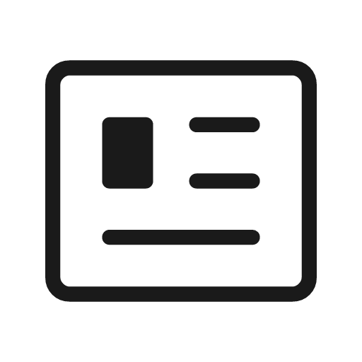 Newsmode outline rounded icon, rounded style, from Material Symbols Light