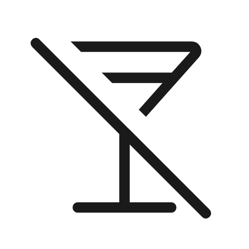 No drinks outline rounded icon, rounded style, from Material Symbols Light