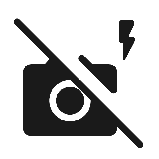 No flash rounded icon, rounded style, from Material Symbols Light