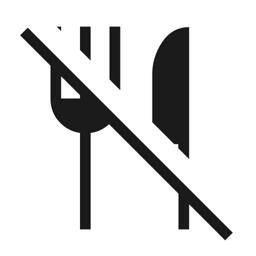No meals icon, solid style, from Material Symbols Light