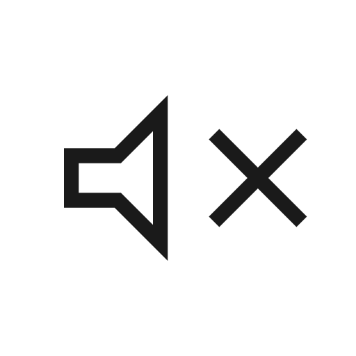 No sound outline icon, outline style, from Material Symbols Light