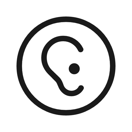 Noise control on rounded icon, rounded style, from Material Symbols Light