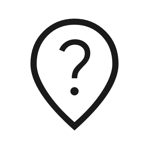 Not listed location outline icon, outline style, from Material Symbols Light