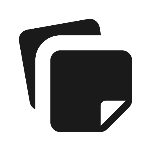 Note stack rounded icon, rounded style, from Material Symbols Light