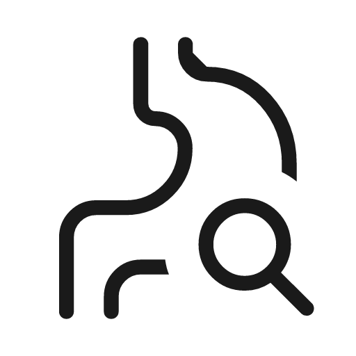 Oncology outline rounded icon, rounded style, from Material Symbols Light