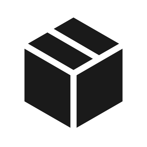 Package 2 sharp icon, sharp-cornered style, from Material Symbols Light