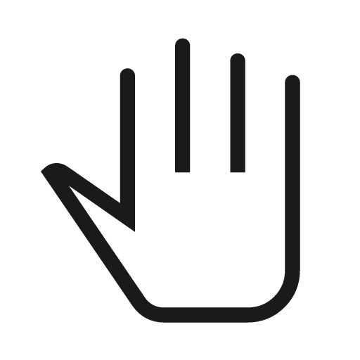 Pan tool outline icon, outline style, from Material Symbols Light