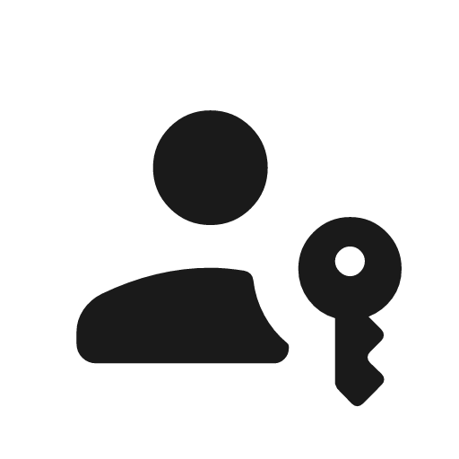 Passkey rounded icon, rounded style, from Material Symbols Light