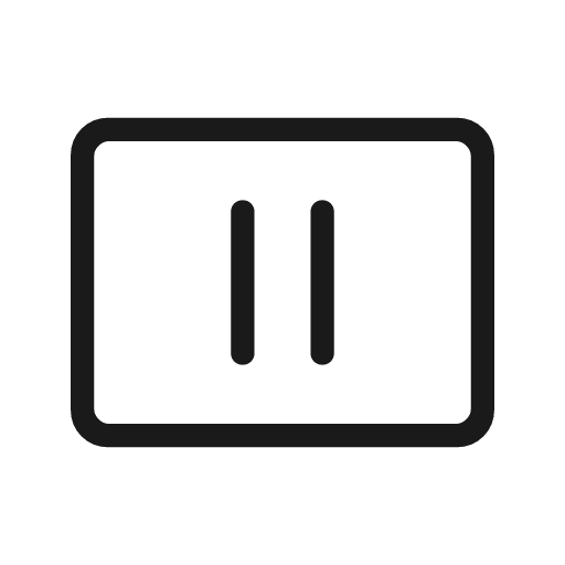 Pause presentation outline rounded icon, rounded style, from Material Symbols Light