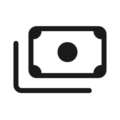 Payments outline rounded icon, rounded style, from Material Symbols Light