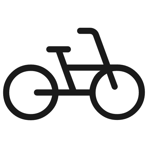 Pedal bike outline rounded icon, rounded style, from Material Symbols Light