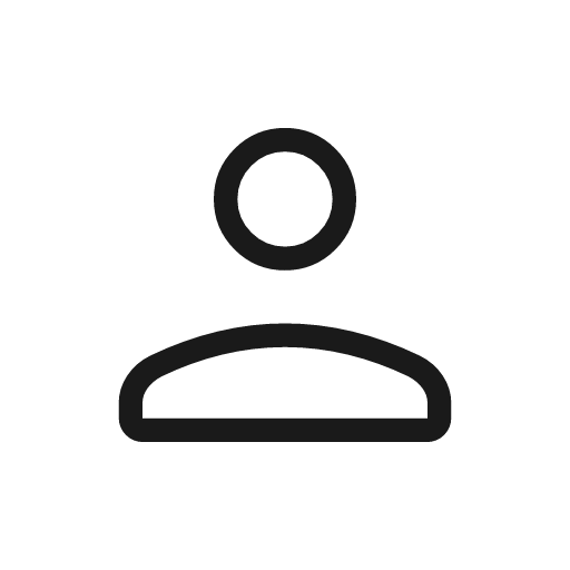 Person outline rounded icon, rounded style, from Material Symbols Light