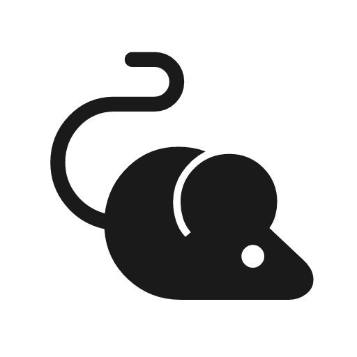 Pest control rodent icon, solid style, from Material Symbols Light