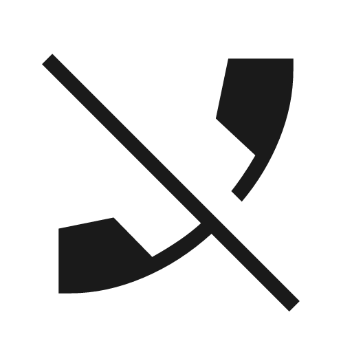 Phone disabled sharp icon, sharp-cornered style, from Material Symbols Light