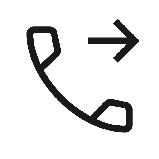 Phone forwarded outline icon, outline style, from Material Symbols Light