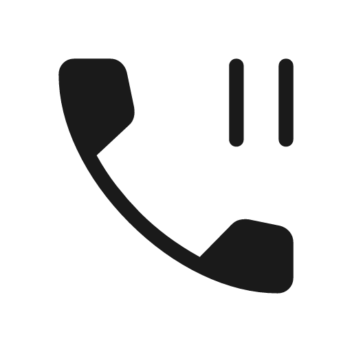 Phone paused rounded icon, rounded style, from Material Symbols Light