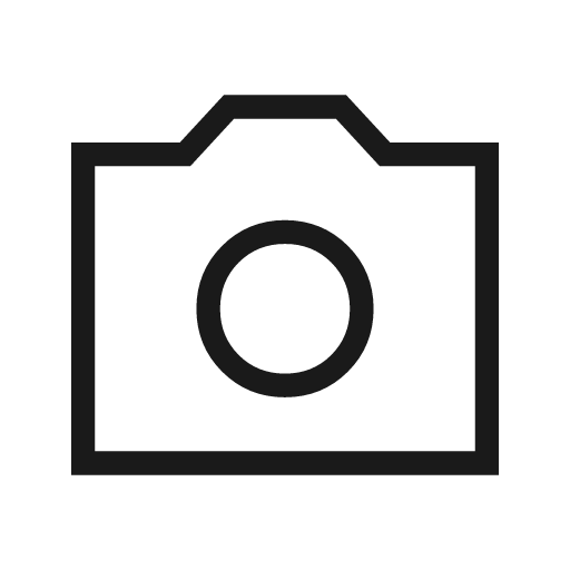 Photo camera outline sharp icon, sharp-cornered style, from Material Symbols Light