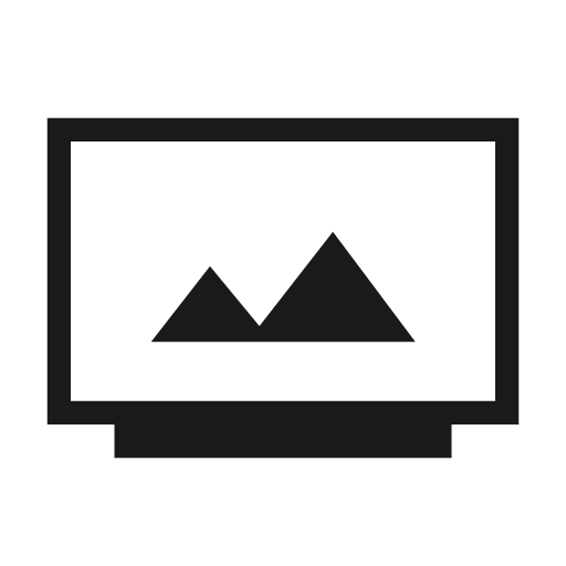 Photo frame outline sharp icon, sharp-cornered style, from Material Symbols Light