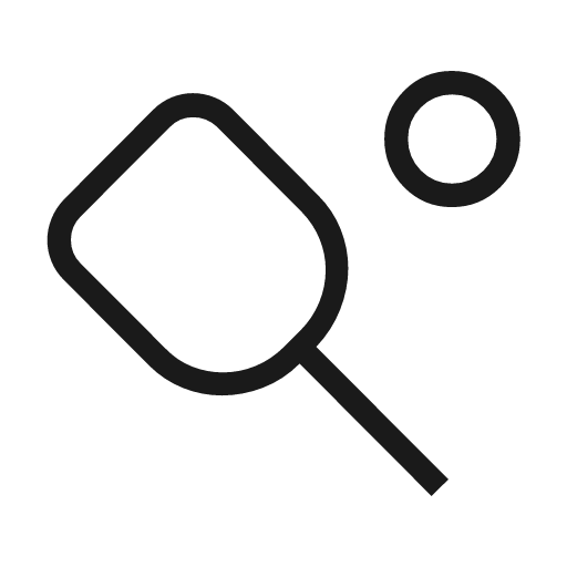 Pickleball outline icon, outline style, from Material Symbols Light