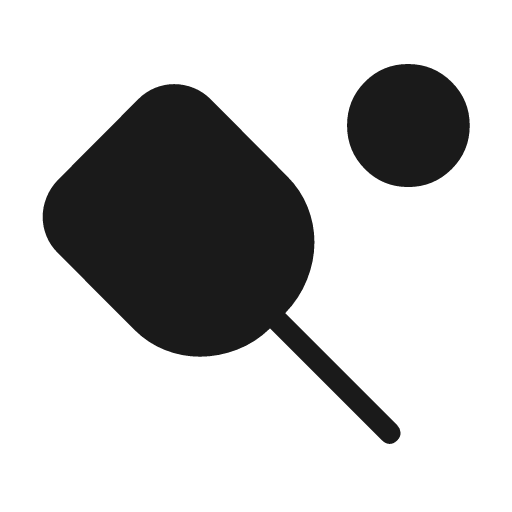 Pickleball rounded icon, rounded style, from Material Symbols Light